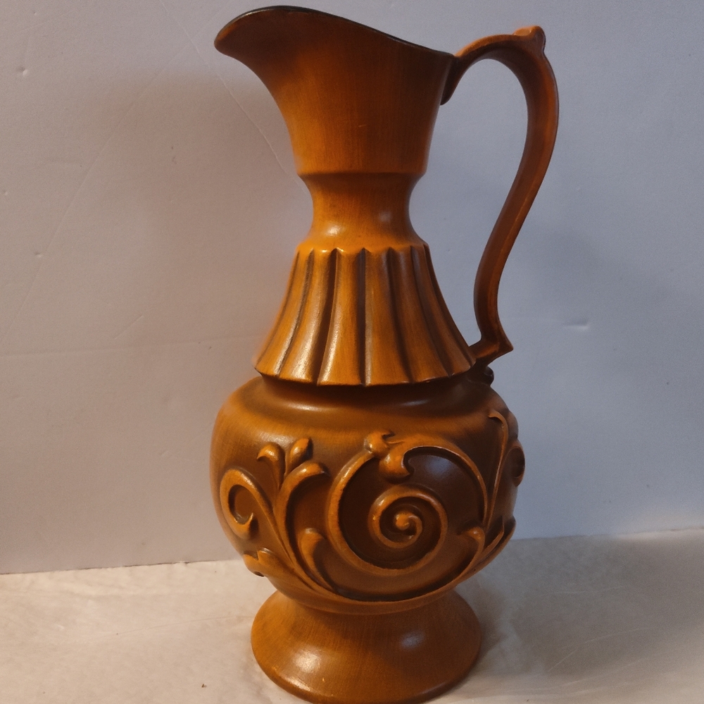 VINTAGE 1970s HAEGER Elegant Brown Decorative Pitcher